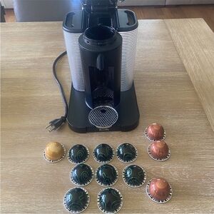 Nespresso Breville Vertuo Espresso Coffee Machine BNV220 Black | with Pods